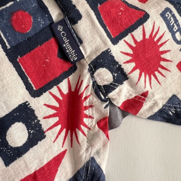 Women's PFG Columbia Linen Cotton Button-Up Long Sleeve Small Nautical A… - Picture 10 of 14